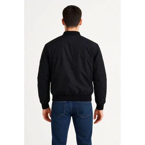 Arka Bomber Ceket - Siyah