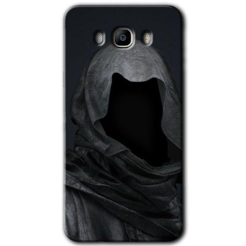 MRCİLETİSİM MRCİLETİSİM Samsung Galaxy J7 2016 Kılıf HD Desen Baskılı Arka Kapak + Temperli Cam - Death