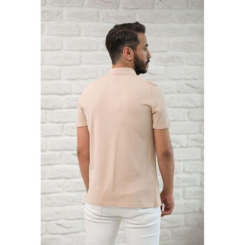 San&Fa Slimfit Fermuar Kapamalı Rayon Kumaş Likralı Polo Yaka T-shirt