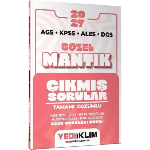 2027 AGS KPSS ALES DGS Sözel Mantık Tamamı Çözümlü Çıkmış Sorular Yediiklim