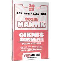 2027 AGS KPSS ALES DGS Sözel Mantık Tamamı Çözümlü Çıkmış Sorular Yediiklim
