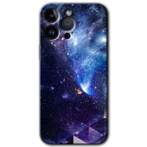 Potkal Hediye Fabrikası iPhone 14 Pro Kılıf HD Desen Baskılı Arka Kapak - Galaksi