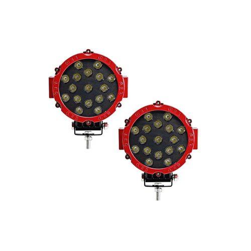 Off Road Sis Lambası Kırmızı 16 Cm Yuvarlak 17 Led 2 Adet