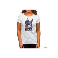 Star Wars Silhouette in Space Beyaz Kadın Tişört