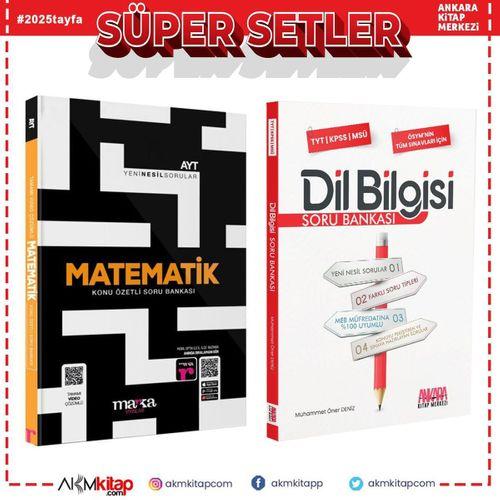 Marka Yayınları AYT Matematik ve AKM Dil Bilgisi Soru Bankası Seti 2 Kitap