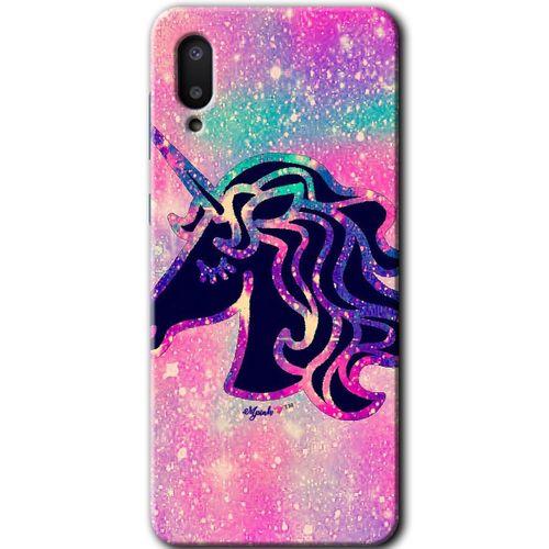 MRCİLETİSİM Samsung Galaxy A02 Kılıf Baskılı Kapak - Unicorn Kristal +Tam Kaplayan Mat Seramik