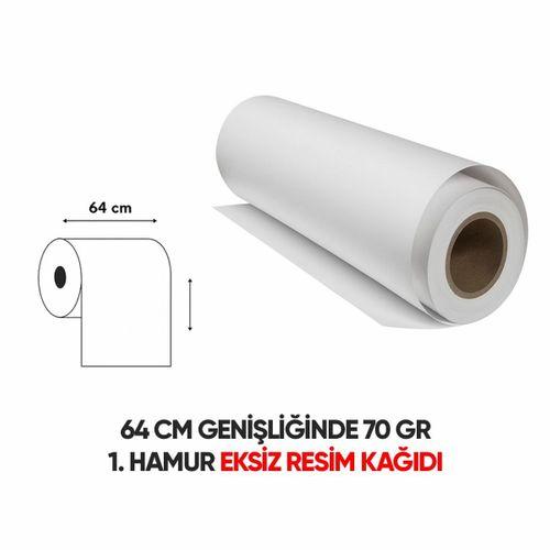 Garantili Eksiz Resim Kağıdı 70 gr 64 cm 10-12 metre uzunluğunda Tek Rulo Paket
