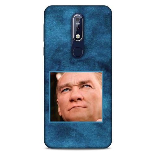 Nokia 7.1 Kılıf Atatürk (26) Tpu Silikon Kılıf Mavi Gök
