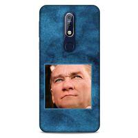 Nokia 7.1 Kılıf Atatürk (26) Tpu Silikon Kılıf Mavi Gök