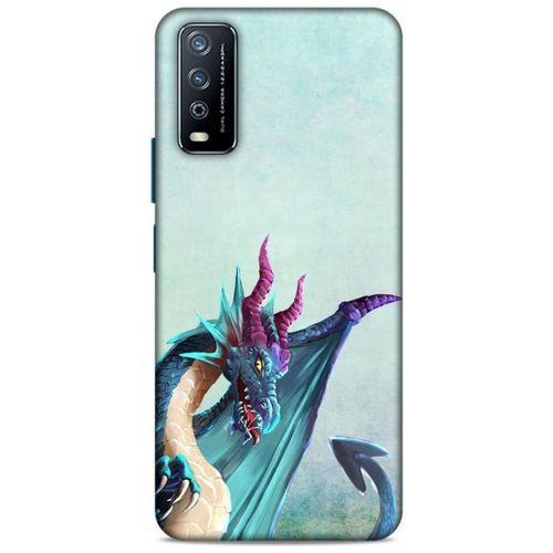 Xiaomi Redmi Note 9 4g Kılıf Dragons (19) Kılıfları Mavi Ejderha