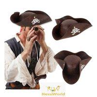 Kaptan Jack Korsan Şapkası Vinleks Deri Denizci Korsan Şapkası