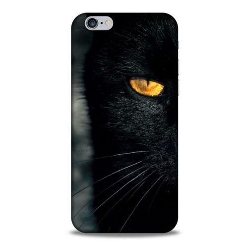 Lopard Apple Iphone 6S Uyumlu Kılıf Kediler (42) Rugged Armor Kılıf Siyah Kedi