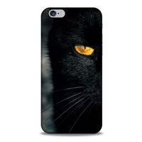 Lopard Apple Iphone 6S Uyumlu Kılıf Kediler (42) Rugged Armor Kılıf Siyah Kedi