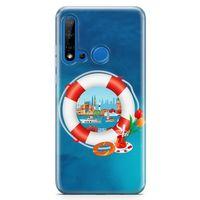 Huawei P20 Lite 2019 Kılıf Simit Çay İstanbul Arka Kapak Koruma Desenli Full Koruyucu