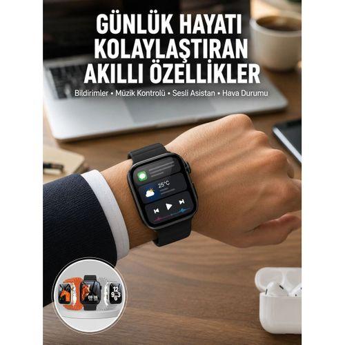 Yeni Nesil Akıllı Saat Müzik Dinleme Bildirim Görme Sesli Asistan Desteği Yeni Nesil