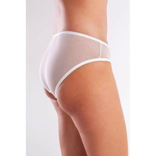 Golshan Gaspara Mini Slip, Kadın Güpürlü Tüllü Ekru  Normal Kesim Külot