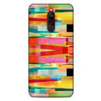 Xiaomi Redmi 8 Kılıf Pastel Renkler (21) Koruyucu Kapak Yeşil Kırmızı