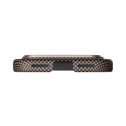 Apple iPhone 17 Pro Kılıf M-safe Şarj Özellikli Aramid Fiber Pitaka Tactile Woven Sunset-Moonrise Serisi Sunset Kapak