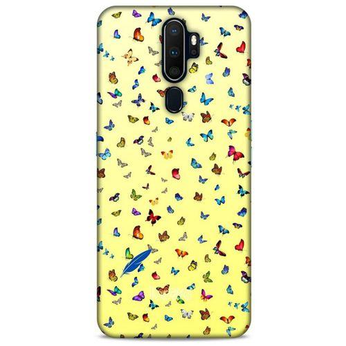 Oppo A5 2020 Kılıf Kelebek Etkisi (14) Lansman Kılıf Kırmızı Krem