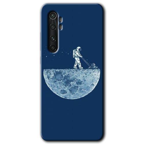 Xiaomi Mi Note 10 Lite Kılıf HD Desen Baskılı Arka Kapak - Uzay İşçisi + Kırılmaz Cam