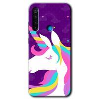 Redmi Note 8 Kılıf HD Desen Baskılı Arka Kapak - Unicorn-Pembe + Kırılmaz Cam