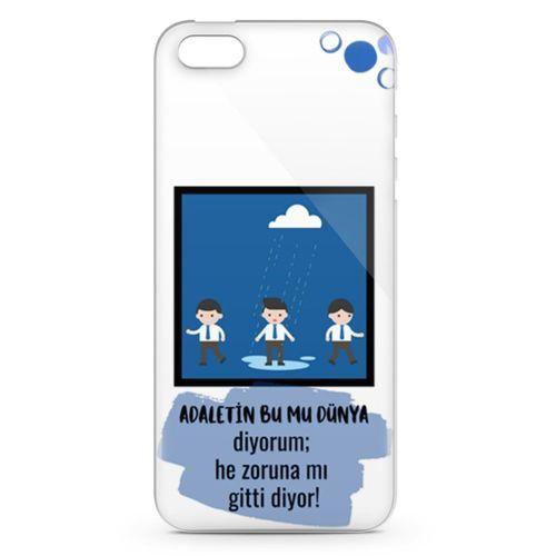Apple iPhone 5 Kılıf Adaletin Bumu Dünya Arka Kapak Koruma Desenli Full Koruyucu