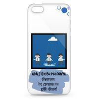 Apple iPhone 5s Kılıf Adaletin Bumu Dünya Arka Kapak Koruma Desenli Full Koruyucu