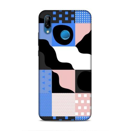 Huawei P20 Lite Uyumlu Kılıf Insomnia (44) Tough Armor Kılıf Mavi Siyah