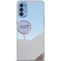 Oppo Reno 4 Kılıf HD Baskılı Kılıf - Hello GoodBye + Tam Ekran Koruyucu