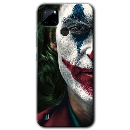 MRCİLETİSİM Realme C21 Kılıf Baskılı Kapak - Joker + 5D Tam Kaplayan Cam