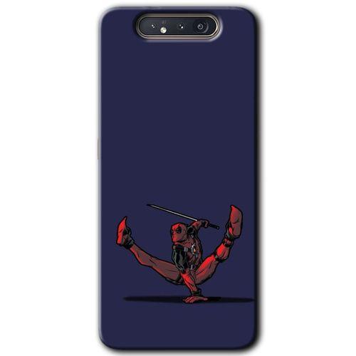 MRCİLETİSİM MRCİLETİSİM Samsung Galaxy A80 Kılıf HD Desen Baskılı Arka Kapak + Temperli Cam - DeadPool 3