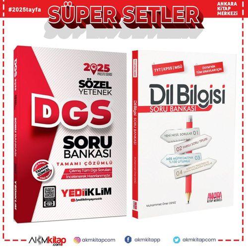 Yediiklim 2025 DGS Sözel Yetenek ve AKM Dil Bilgisi Soru Bankası Seti 2 Kitap