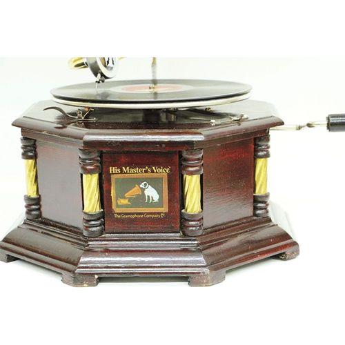 Gramofon Sekizgen Köşeleri Bronz İşli 533