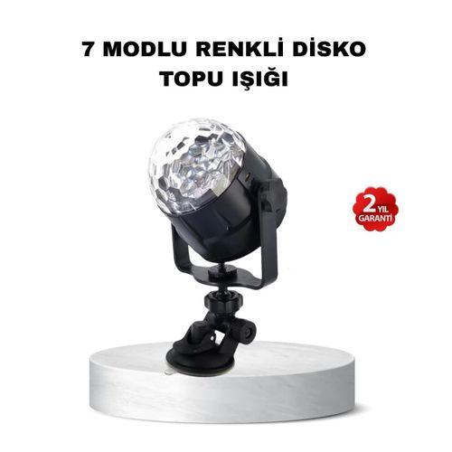 Müzik Ritmine Duyarlı Renkli Disko Topu – 7 Modlu Işıklı Parti Lambası