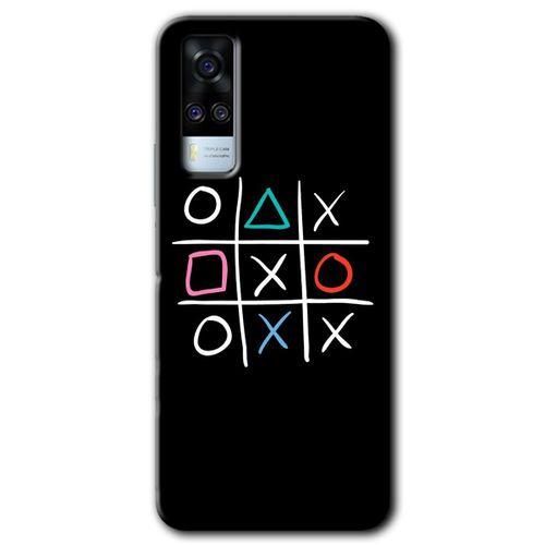 Vivo Y51a Kılıf HD Desen Baskılı Arka Kapak + Temperli Cam - Sauce