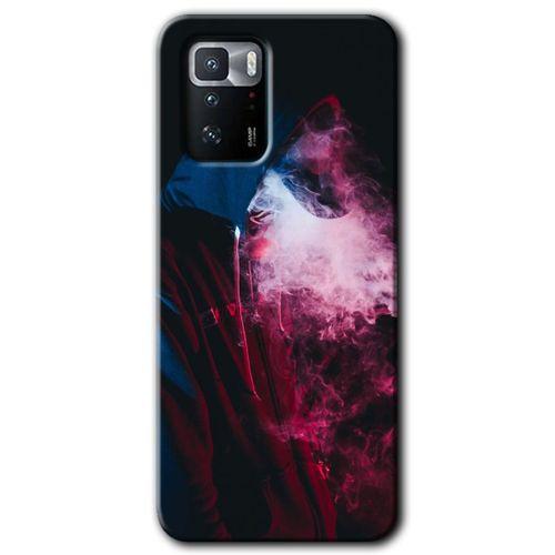 Xiaomi Poco x3 GT HD Baskılı Kılıf + 9D Tam Ekran Koruyucu - Smoke-Man