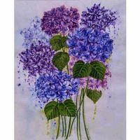 Canvas Güzel Ortanca 3 Sayılarla Boyama Seti  Kasnaklı  70 x 90  cm