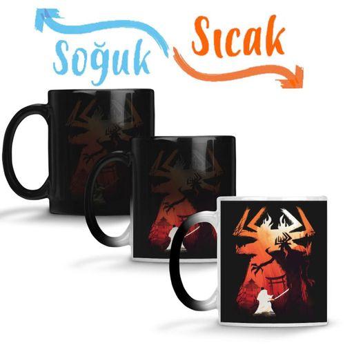 Samurai Jack The Great Battle Sihirli Kupa Bardak Porselen