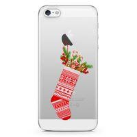 Apple iPhone 5 Kılıf Noel Çorabı Arka Kapak Koruma Desenli Full Koruyucu