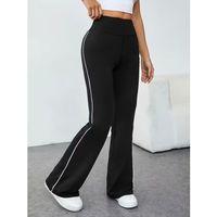 Kadın Yüksel Bel Yan şerit Detaylı Uzun Dalgıç Tayt