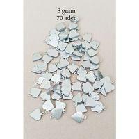 Oya Abiye Bileklik Kolye Pleksi Metalik Plastik Pul Gümüş Renk 8 gram 70 adet - BNC530