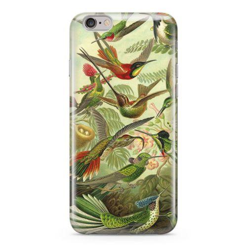 Apple iPhone 6 Plus - 6S Plus Kılıf Suluboya Trochilus Arka Kapak Koruma Desenli Full Koruyucu