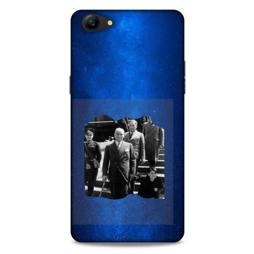 Oppo A79 Kılıf Atatürk (11) Tam Koruma Gece Mavisi