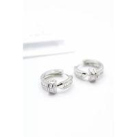 Taşlı Çivi Küpe - Gümüş