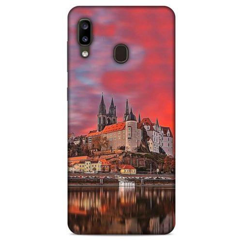 Samsung Galaxy A20 Kılıf Almanya (30) Silicone Case Nehir Şato