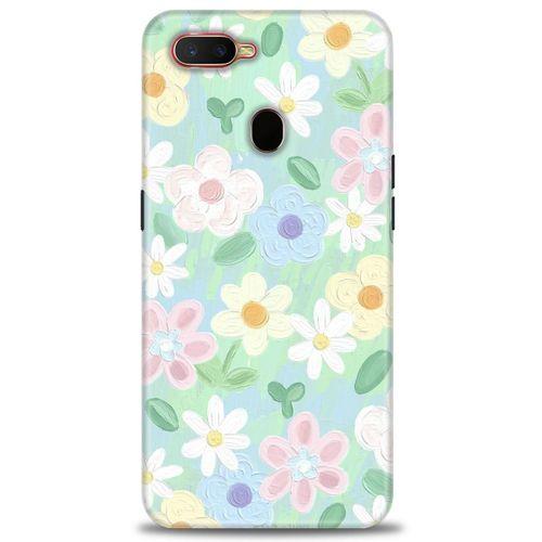 Oppo A5S Kılıf HD Baskılı Kılıf - Çiçekk + Tam Ekran Koruyucu