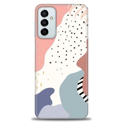 Samsung Galaxy M13 Kılıf HD Baskılı Kılıf - Yaprak ve Benekler + Tam Ekran Koruyucu