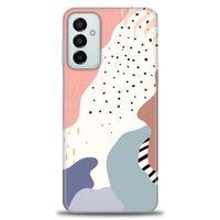 Samsung Galaxy M13 Kılıf HD Baskılı Kılıf - Yaprak ve Benekler + Tam Ekran Koruyucu