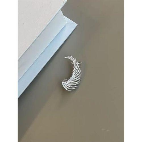 Taşlı Kıkırdak Küpe - Gümüş