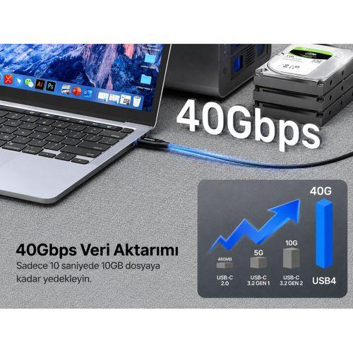 UNITEK 240W USB4 TYPE-C KABLO (C14100ABK01-2M)